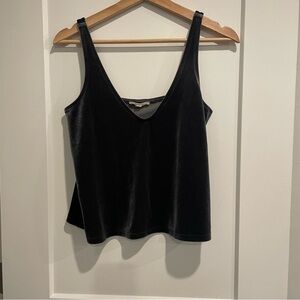 Madewell Black Velvet Camisole Top